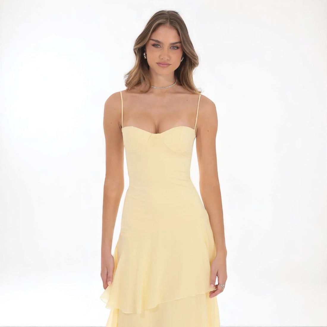 Naomi Ruffle Maxi Dress