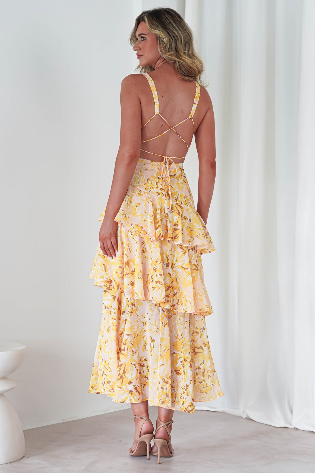 Karlie Floral Ruffle Maxi Dress